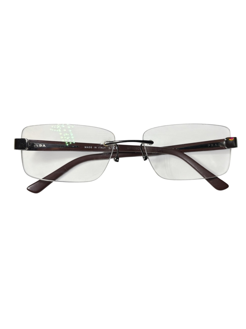 Prada Eyeglasses Frames Rimless VPR 66L 55-16-135 Red Made In Italy 7JQ 1O1